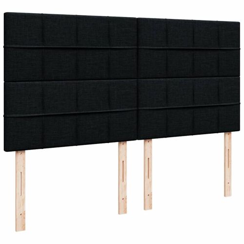 Османска легло с матрак и LED, черно, 200x200 см, плат