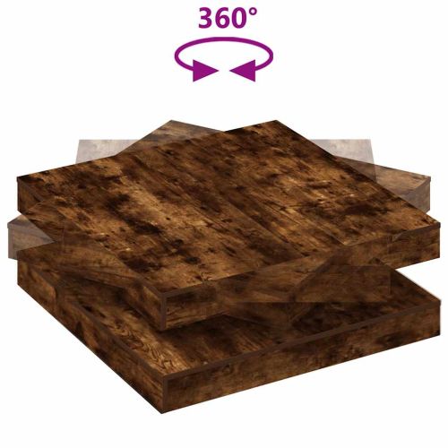 Маса за кафе, въртяща се на 360 градуса опушен дъб 90x90x34,5cm