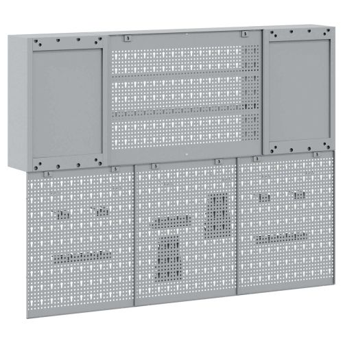 Комплект инструментален шкаф с рафт със съхранение 4 pcs Черно