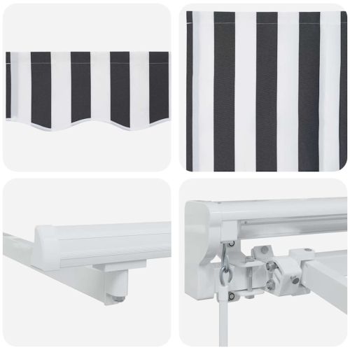 Рамка за сенник Антрацит и бяло 400 x 200 cm