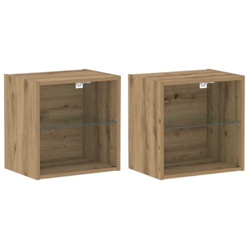 Комплект ТВ шкаф 8 pcs дъб артизан Инженерно дърво