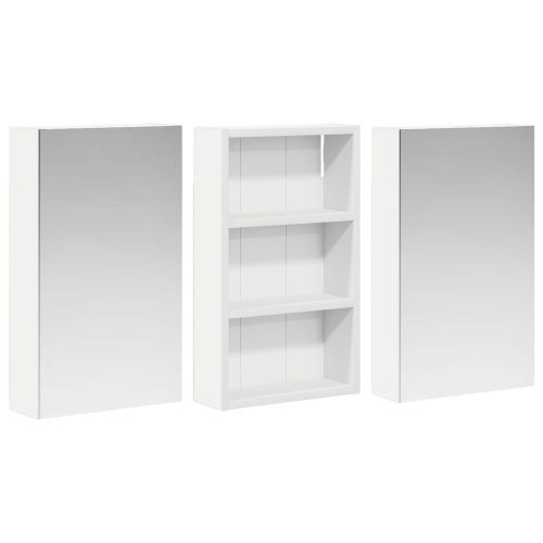 Комплект шкафове за баня с рафт с врата 3 pcs 90 x 10,5 x 50 см