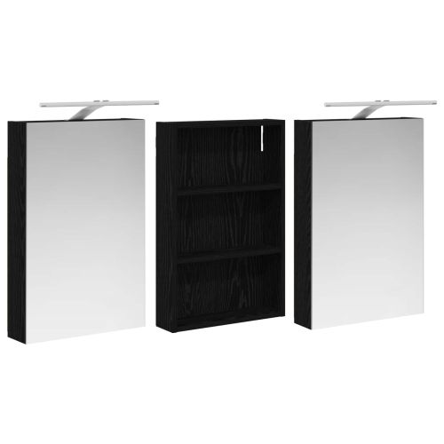 Комплект шкафове за баня с рафт 3 pcs 120 x 10,5 x 60,5 см