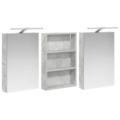 Комплект шкафове за баня с рафт 3 pcs 120 x 10,5 x 60,5 см