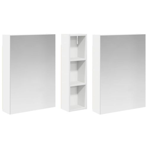 Комплект шкафове за баня с рафт 3 pcs 120 x 14,5 x 70 см