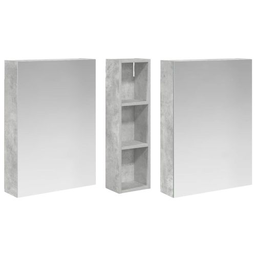 Комплект шкафове за баня с рафт 3 pcs 120 x 14,5 x 70 см