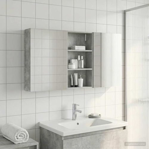 Комплект шкафове за баня с рафт 3 pcs 140 x 14,5 x 70 см