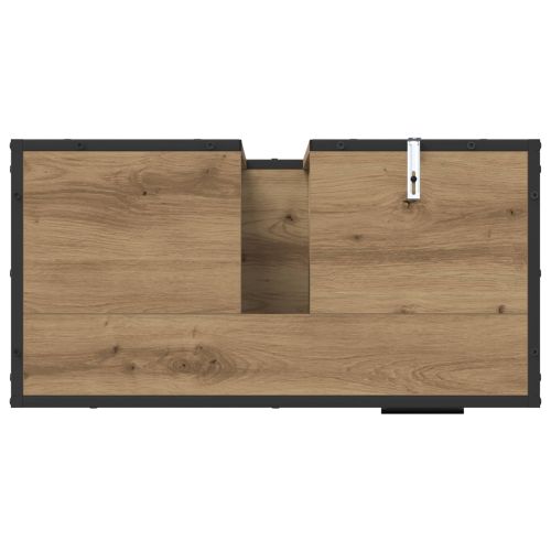 Комплект мебели за баня с чекмедже 2 pcs Дъб Инженерно дърво