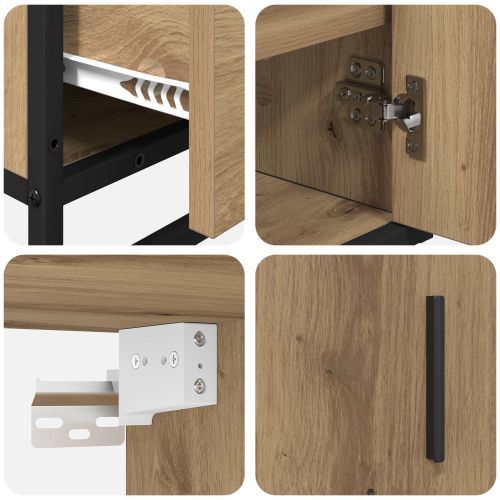 Комплект мебели за баня с чекмедже 3 pcs Дъб Инженерно дърво