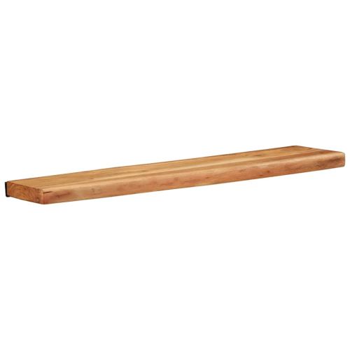 Стенни рафтове, 2 бр, 80x20x3,5 см, акациево дърво масив