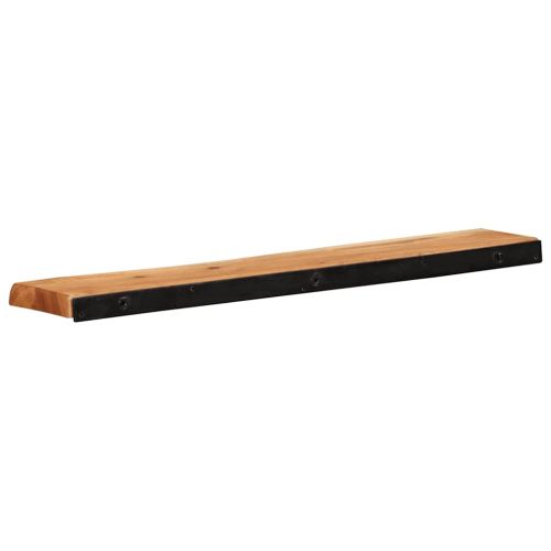 Стенни рафтове, 2 бр, 80x20x3,5 см, акациево дърво масив