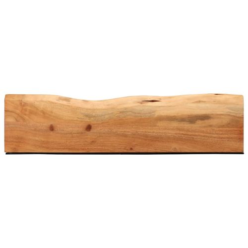 Стенни рафтове, 2 бр, 80x20x3,5 см, акациево дърво масив