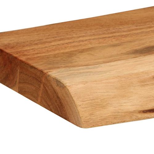 Стенни рафтове, 2 бр, 80x20x3,5 см, акациево дърво масив