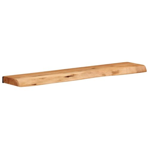 Стенни рафтове, 2 бр, 80x20x3,5 см, акациево дърво масив