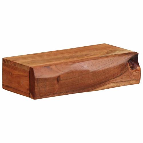 Стенни рафтове, 2 бр, 30x17x8 см, акациево дърво масив