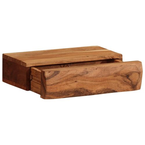 Стенни рафтове, 2 бр, 30x17x8 см, акациево дърво масив