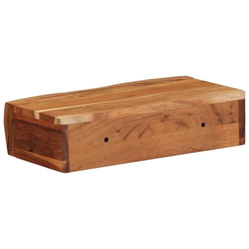 Стенни рафтове, 2 бр, 30x17x8 см, акациево дърво масив
