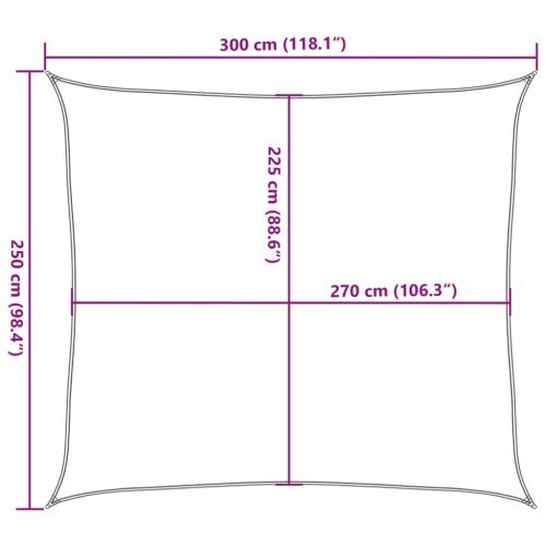 Платно-сенник, 160 г/м², правоъгълно, светлосиво, 2,5x3 м, HDPE