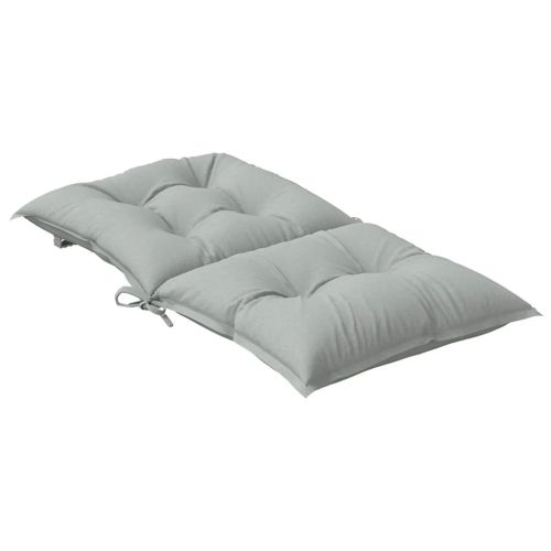 Възглавници за столове 4 бр меланж светлосиви 100x50x7 см плат