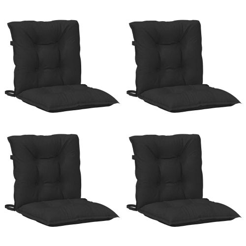 Комплект възглавници за нискокачествен стол 4 pcs Меланж Черен