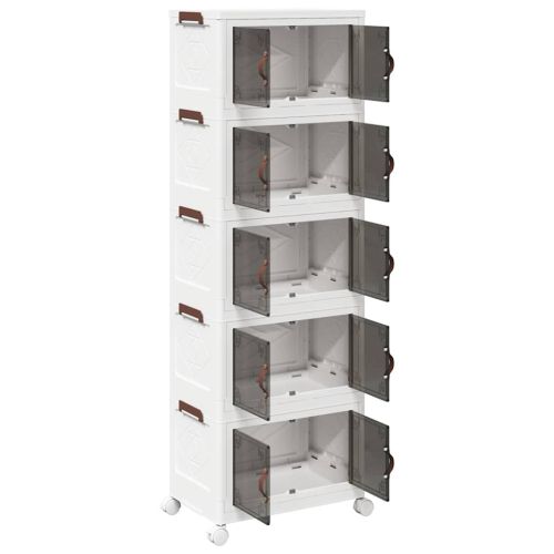 Кутия за съхранение с колела на 5 нива 28 L 48,5x29,5x139 cm