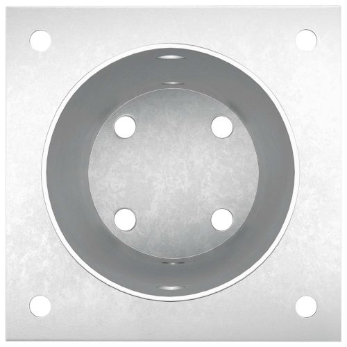 Кръгъл наземен анкер 4 pcs Сребристо 15 x 15 x 15 см Метал