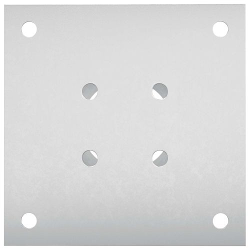 Кръгъл наземен анкер 4 pcs Сребристо 15 x 15 x 15 см Метал