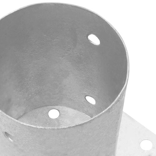 Кръгъл наземен анкер 4 pcs Сребристо 15 x 15 x 15 см Метал