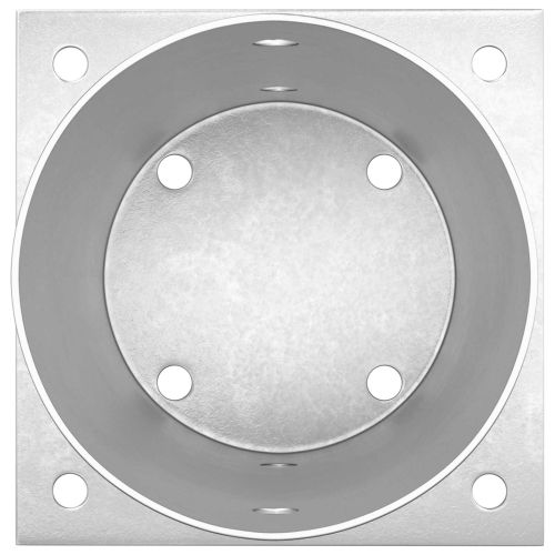 Кръгъл наземен анкер 4 pcs Сребристо 15 x 15 x 15 см Метал