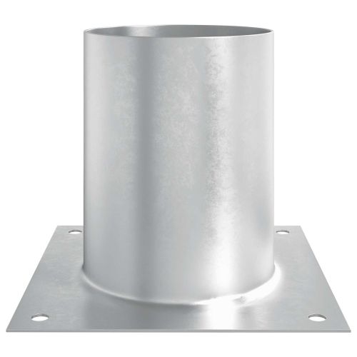 Кръгъл наземен анкер 4 pcs Сребристо 18 x 18 x 15 см Метал