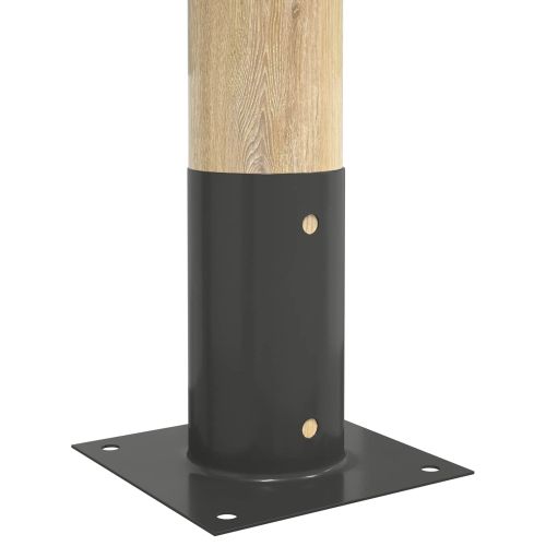 Кръгъл наземен анкер 4 pcs Антрацит 15 x 15 x 15 см Метал