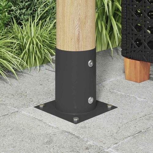 Кръгъл наземен анкер 12 pcs Антрацит 15 x 15 x 15 см Метал