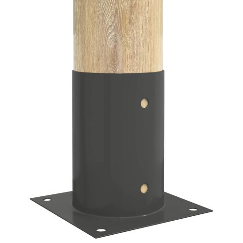 Кръгъл наземен анкер 12 pcs Антрацит 15 x 15 x 15 см Метал