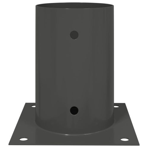 Кръгъл наземен анкер 12 pcs Антрацит 15 x 15 x 15 см Метал