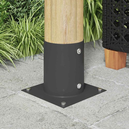 Кръгъл наземен анкер 4 pcs Антрацит 18 x 18 x 15 см Метал