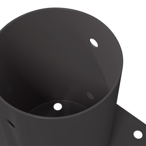 Кръгъл наземен анкер 4 pcs Антрацит 18 x 18 x 15 см Метал