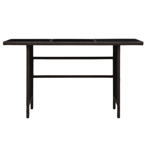 Градински комплект с възглавници, 3 части, кафяв полиратан