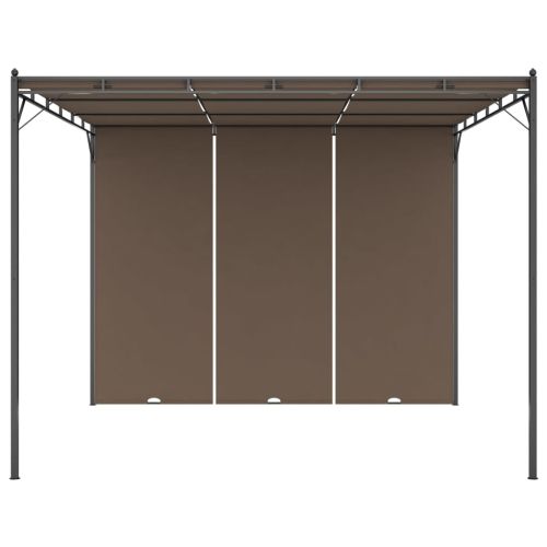 Градинска шатра със странична завеса, 3x3x2,25 м, таупе
