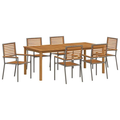 Комплект за хранене в градината 7 pcs Сив