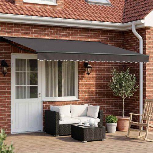 Електрически разтегателен навес Антрацит 4 × 3,5 m