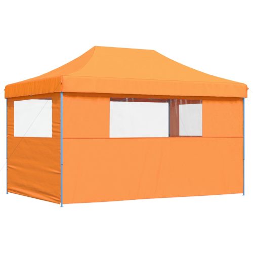 Сгъваема парти шатра pop-up с 3 странични стени оранжева