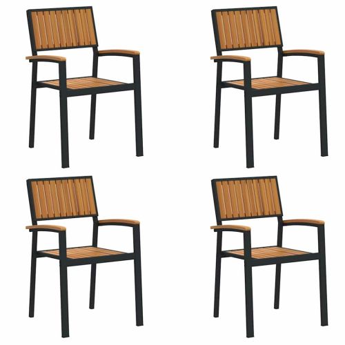 Сгъваем Стол 4 pcs Кафяво 56 х 57 х 87 см