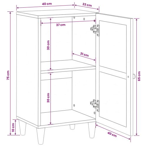 Служебен шкаф Светлокафяво 33.5 x 40 x 75 см