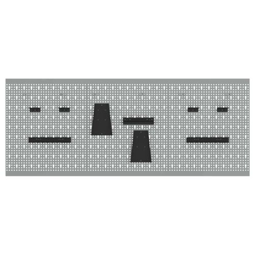 Панел за инструменти 3 pcs Сив 150 x 1 x 60 см