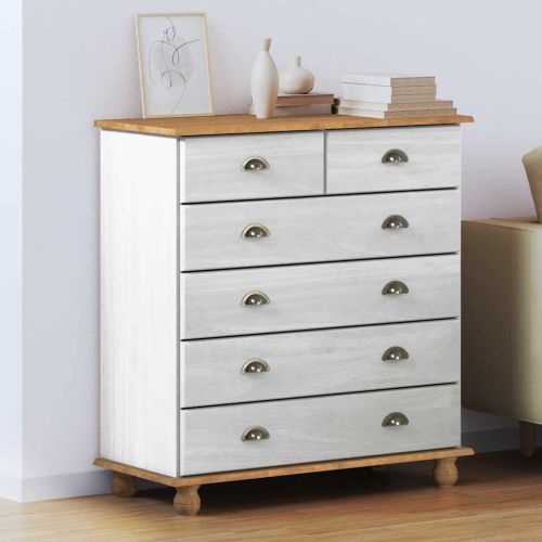 Шкаф с чекмеджета с чекмедже ASKIM Бяло 91 x 40 x 95,5 см