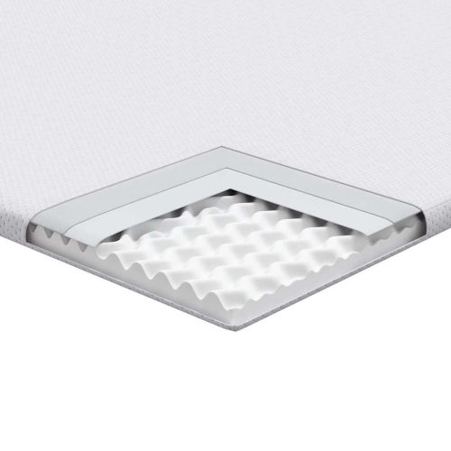 Топер за матрак Бяло 160 x 200 cm Жакардова тъкан