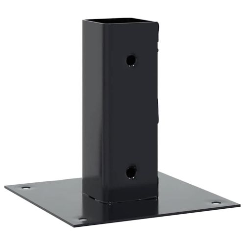 Основи за стълбове квадрат 4 бр прахово боядисана стомана