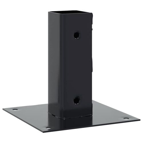 Основи за стълбове квадрат 4 бр прахово боядисана стомана