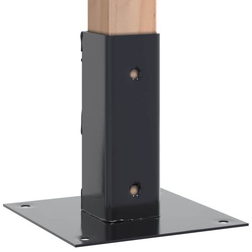 Основи за стълбове квадрат 4 бр прахово боядисана стомана