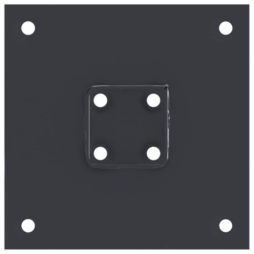 Основи за стълбове квадрат 12 бр прахово боядисана стомана